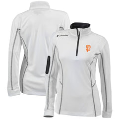 San Francisco Giants Columbia Women's Omni-Wick Shotgun Quarter-Zip Pullover Top - White Pullover