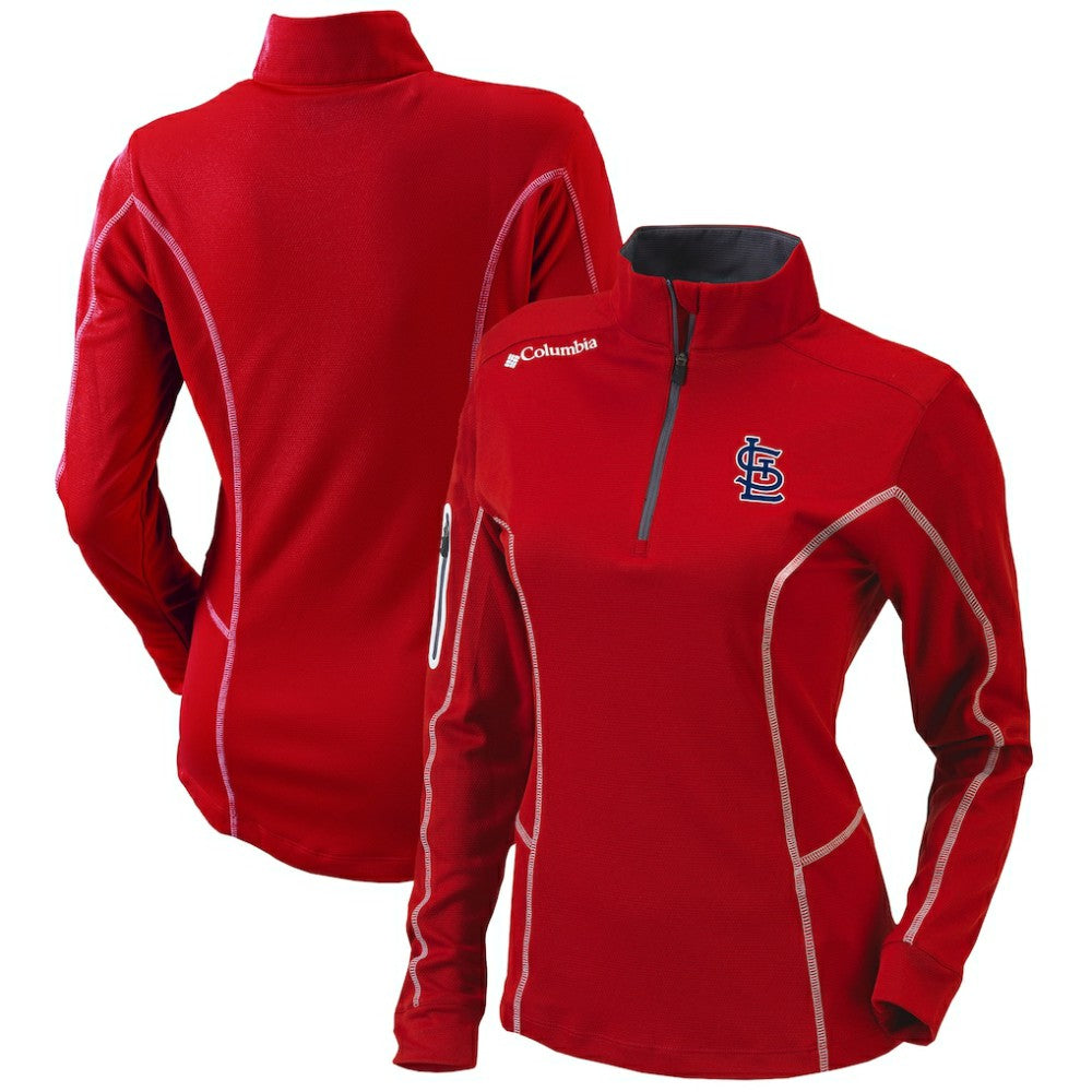 St. Louis Cardinals Columbia Women's Omni-Wick Shotgun Quarter-Zip Pullover Top - Red Pullover