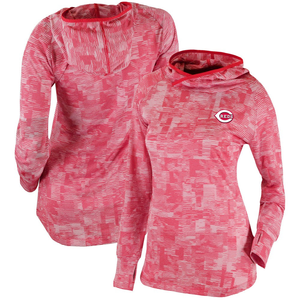 Cincinnati Reds Columbia Women's Omni-Wick Sunday Ball Pullover Hoodie - Red Hoodies