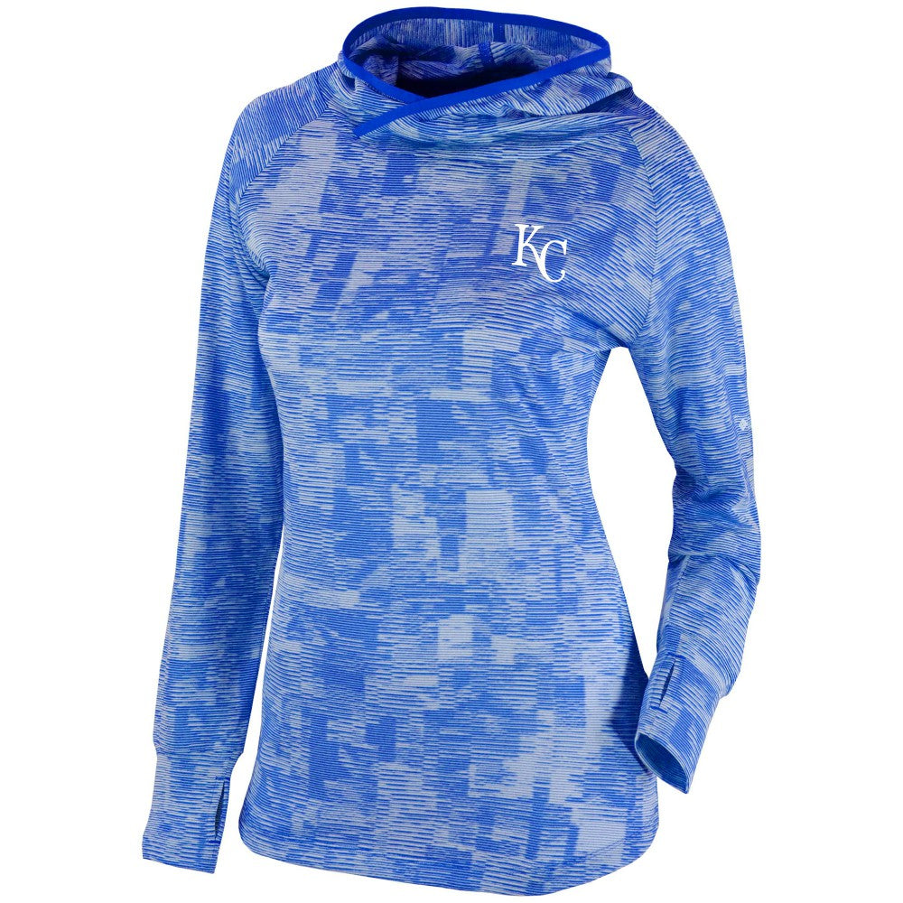 Kansas City Royals Columbia Women's Omni-Wick Sunday Ball Pullover Hoodie - Royal Hoodies