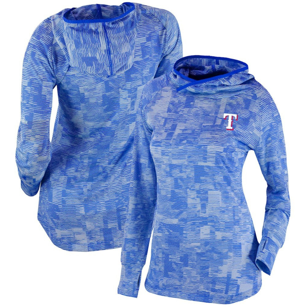 Texas Rangers Columbia Women's Omni-Wick Sunday Ball Pullover Hoodie - Royal Hoodies