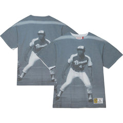 Hank Aaron Atlanta Braves Mitchell & Ness Cooperstown Collection Highlight Sublimated Player Graphic T-Shirt T-shirts