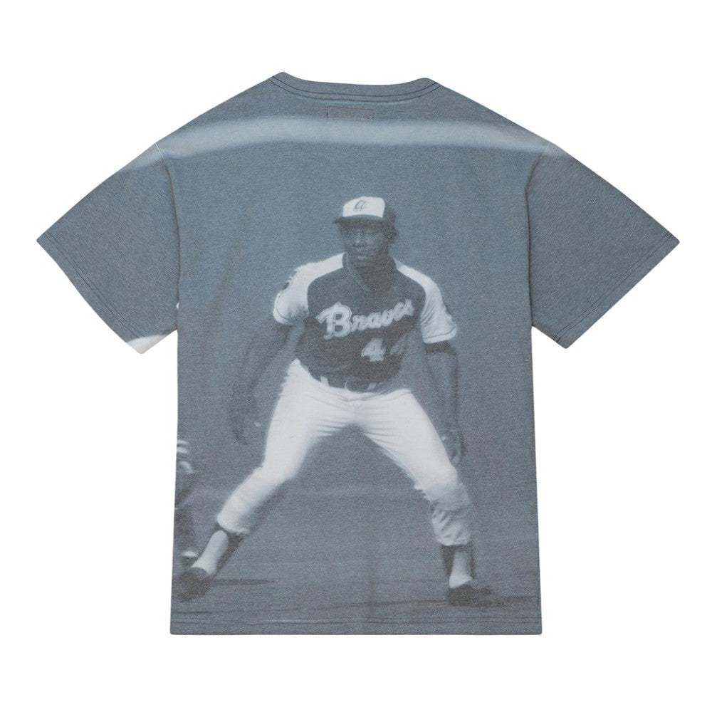 Hank Aaron Atlanta Braves Mitchell & Ness Cooperstown Collection Highlight Sublimated Player Graphic T-Shirt T-shirts