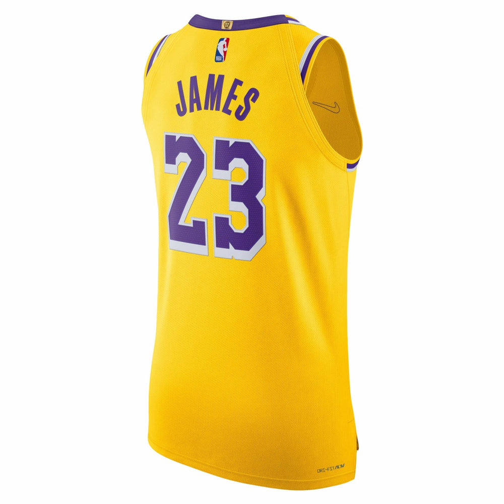 LeBron James Los Angeles Lakers Authentic Jersey Icon Edition Gold
