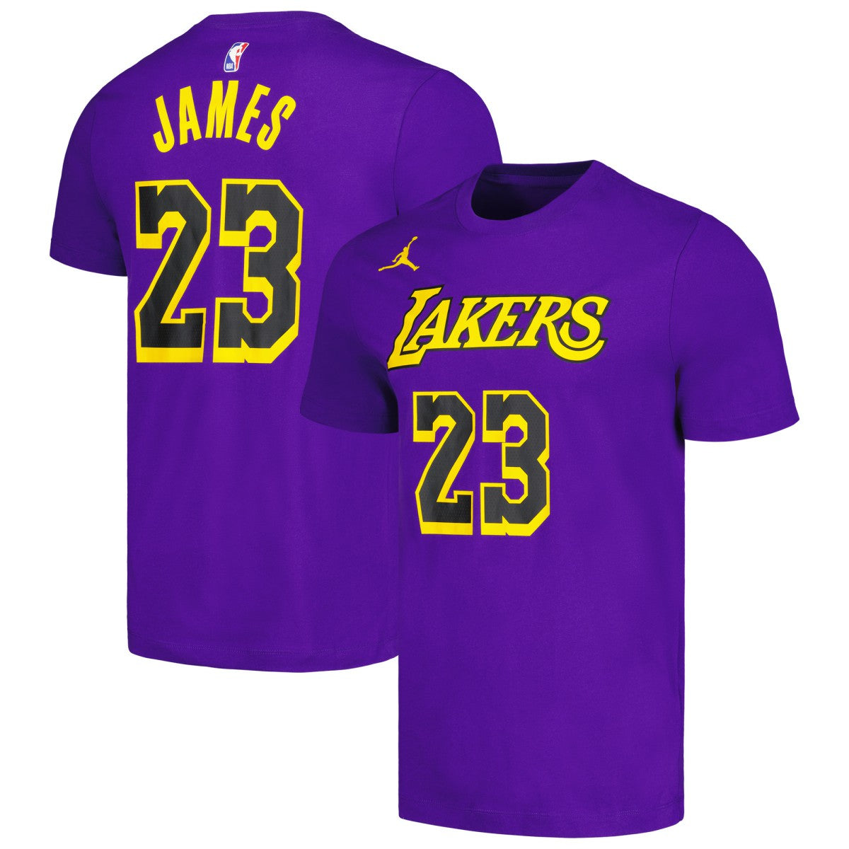 LeBron James Los Angeles Lakers Jordan Brand 2022/23 Statement Edition Name & Number T-Shirt Purple