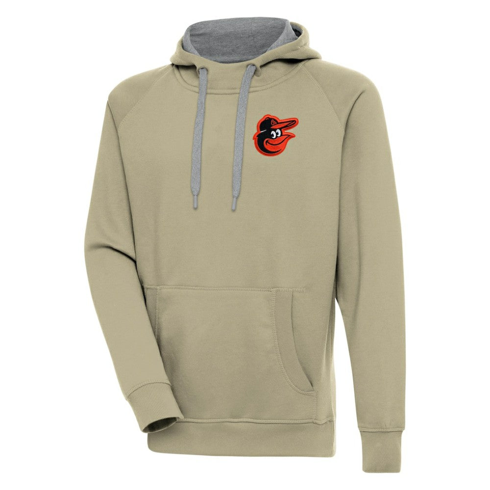 Baltimore Orioles Antigua Victory Pullover Hoodie - Khaki Hoodies