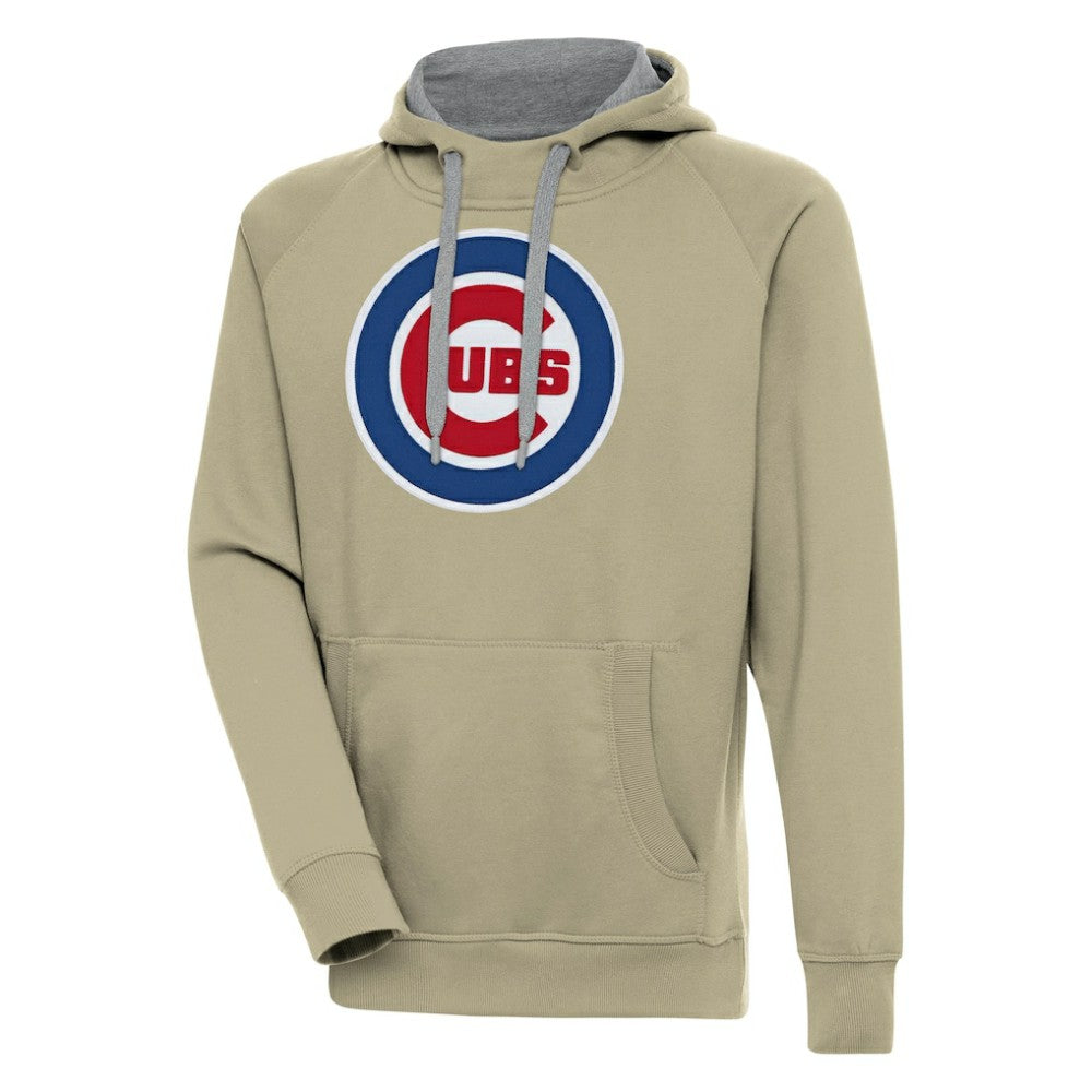 Chicago Cubs Antigua Victory Pullover Hoodie - Khaki Hoodies