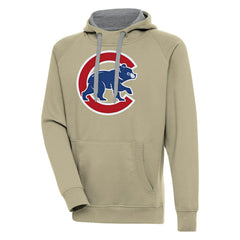 Chicago Cubs Antigua Victory Pullover Hoodie - Khaki Hoodies