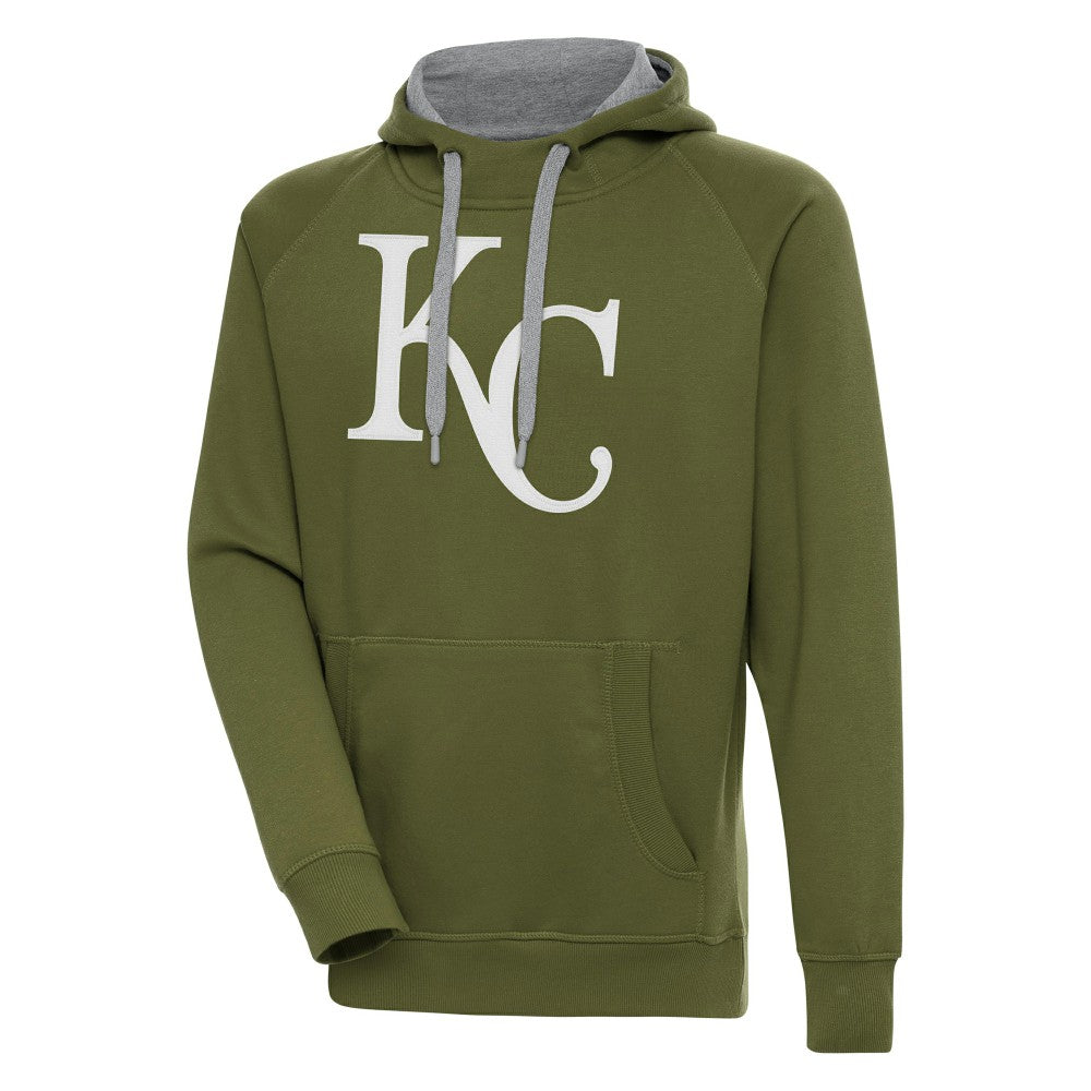 Kansas City Royals Antigua Victory Pullover Hoodie - Olive Hoodies