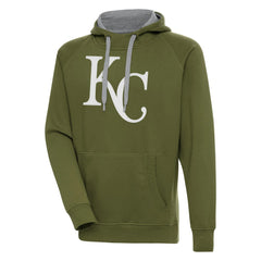Kansas City Royals Antigua Victory Pullover Hoodie - Olive Hoodies