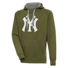 New York Yankees Antigua Victory Pullover Hoodie - Olive Hoodies