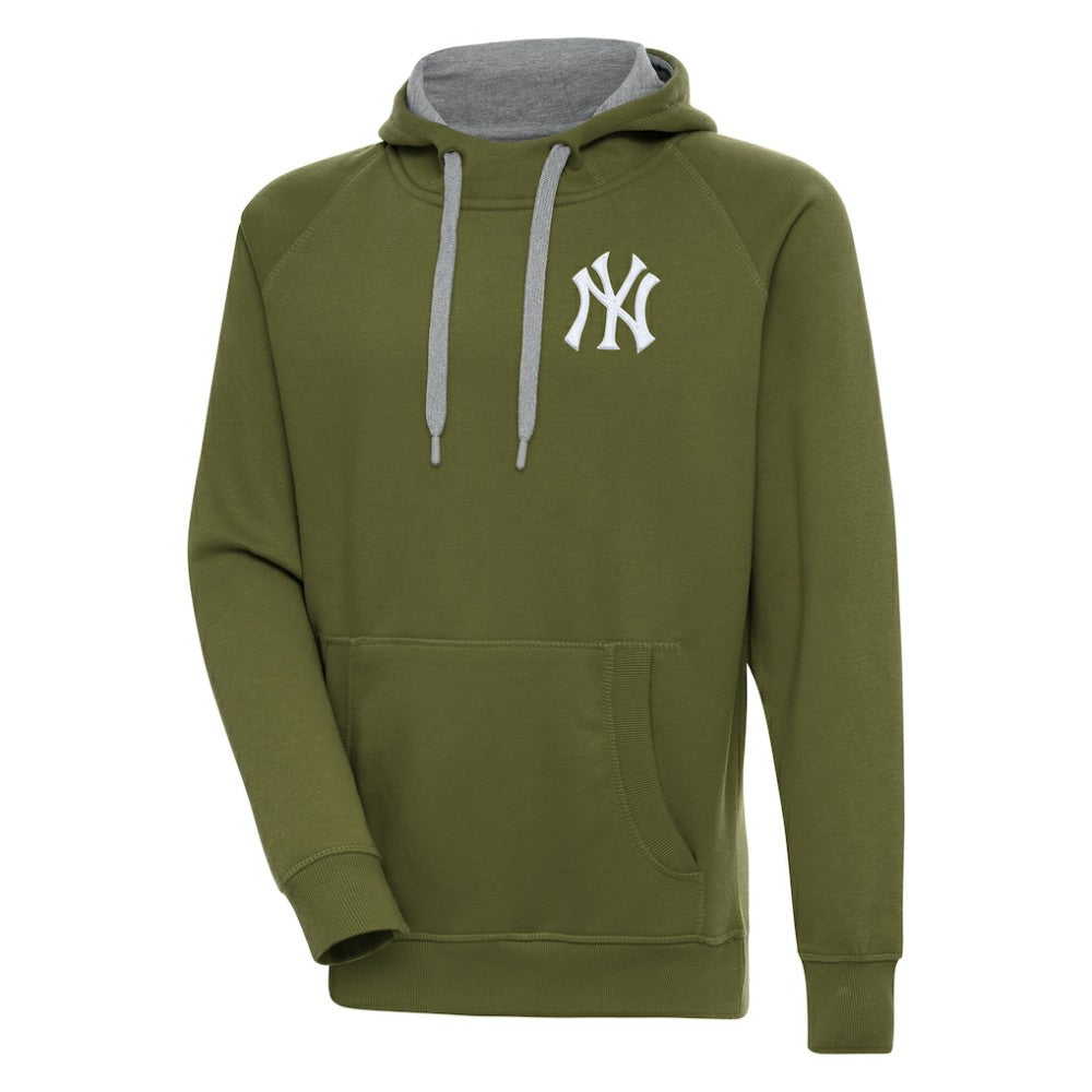 New York Yankees Antigua Victory Pullover Hoodie - Olive Hoodies