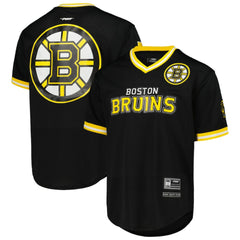NHL Boston Bruins Pro Standard Classic Mesh V-Neck T-Shirt - Black