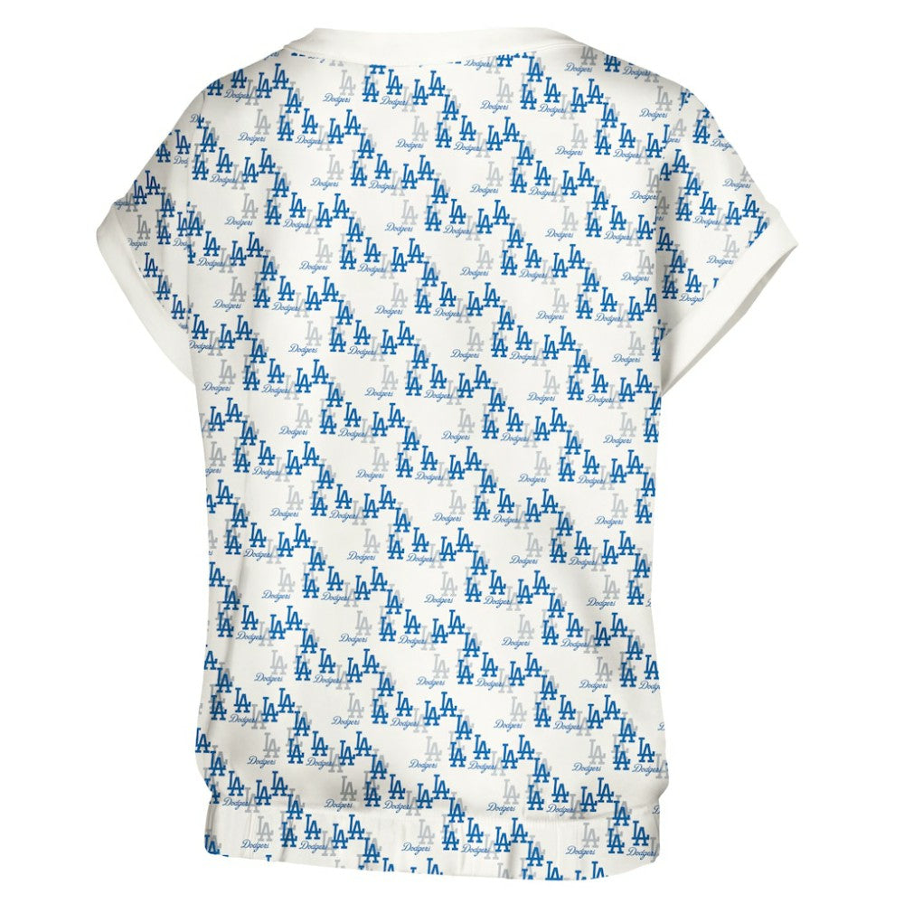 Los Angeles Dodgers Lusso Women's Madge Dolman Tri-Blend T-Shirt - White T-shirts