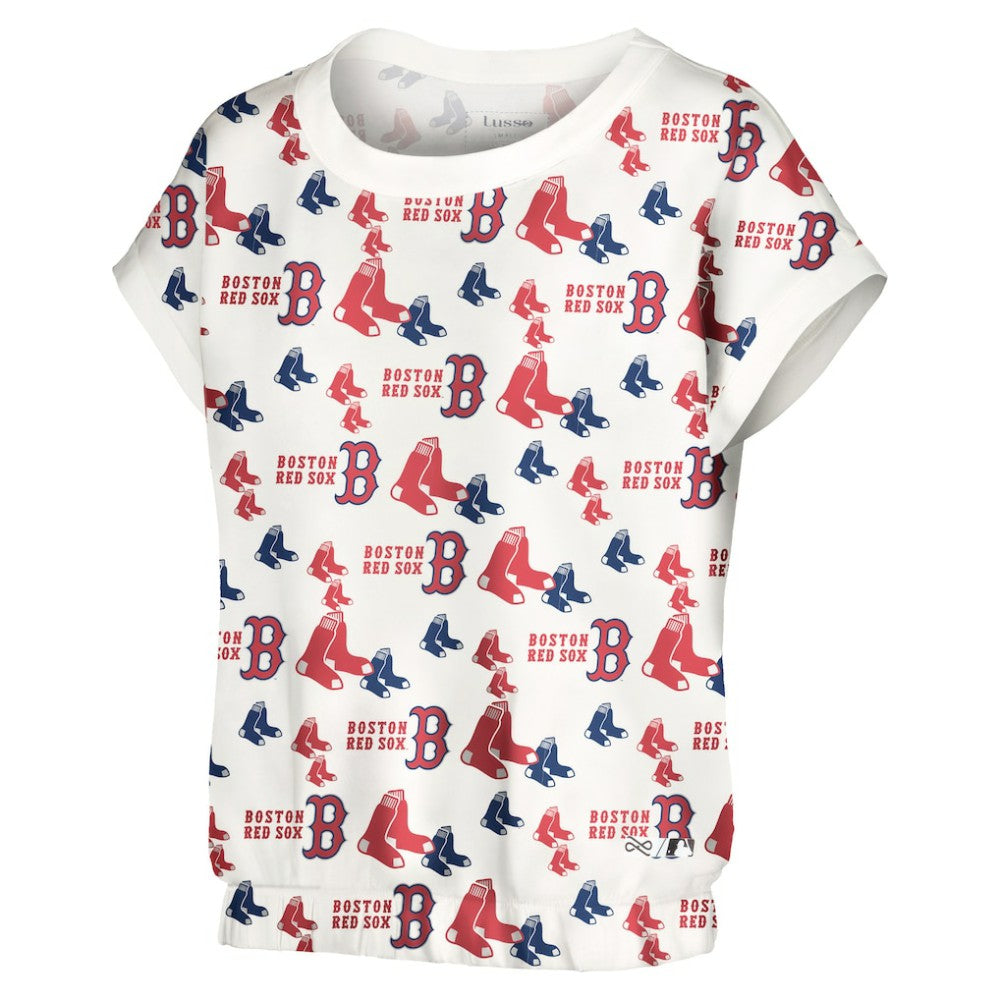 Boston Red Sox Lusso Women's Madge Dolman Tri-Blend T-Shirt - White T-shirts