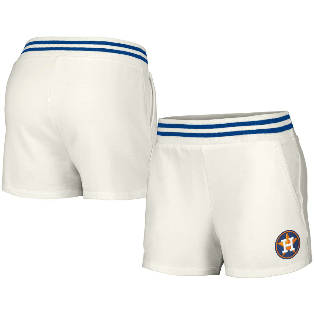 Houston Astros Lusso Women's Maeg Tri-Blend Pocket Shorts - White Shorts