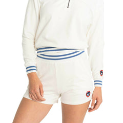 Chicago Cubs Lusso Women's Maeg Tri-Blend Pocket Shorts - White Shorts