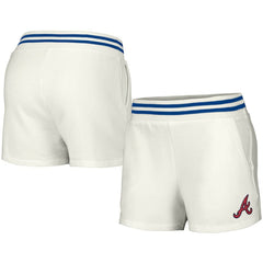 Atlanta Braves Lusso Women's Maeg Tri-Blend Pocket Shorts - White Shorts