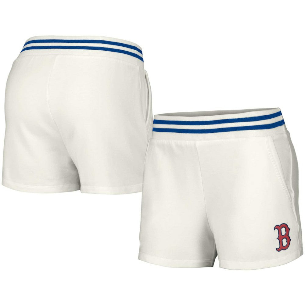 Boston Red Sox Lusso Women's Maeg Tri-Blend Pocket Shorts - White Shorts