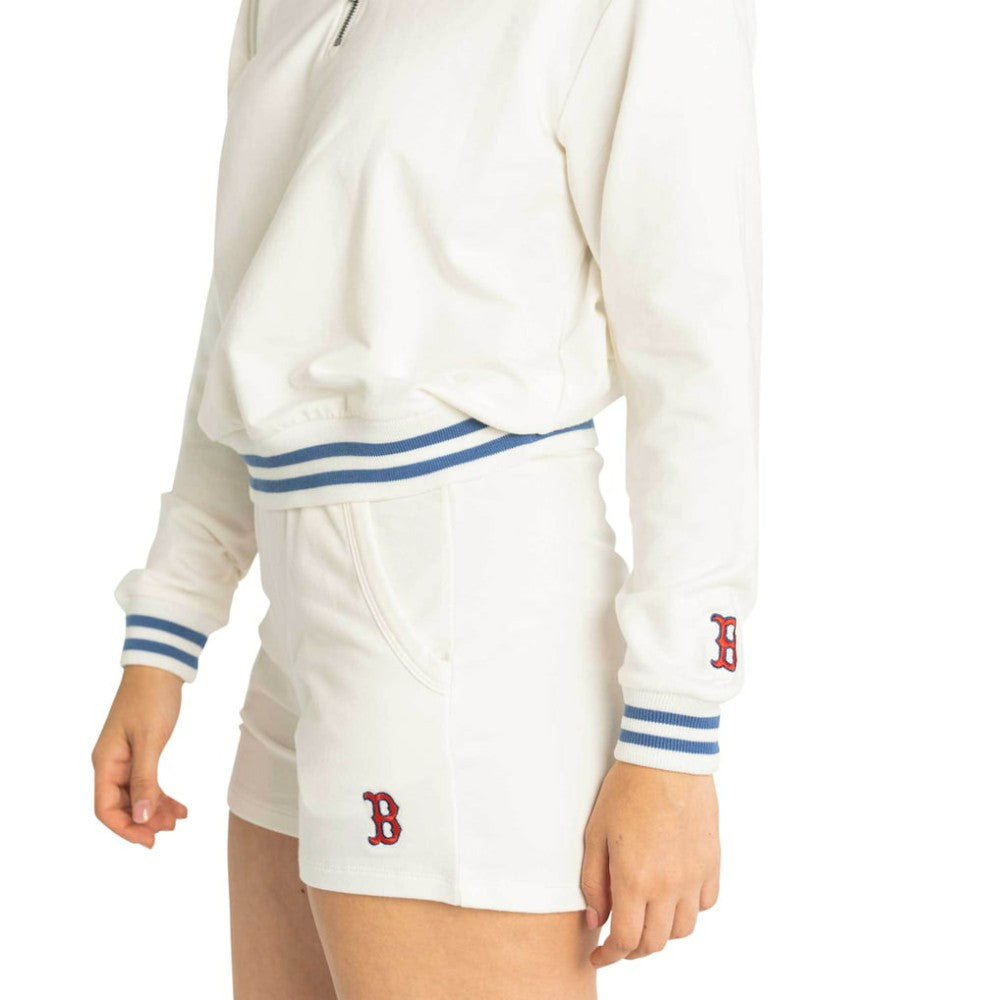 Boston Red Sox Lusso Women's Maeg Tri-Blend Pocket Shorts - White Shorts