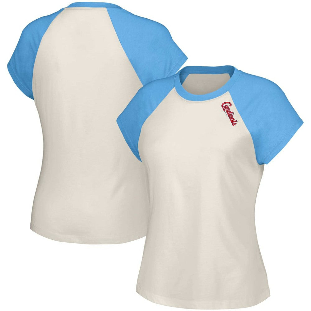 St. Louis Cardinals Lusso Women's Nikki Raglan T-Shirt - White T-shirts