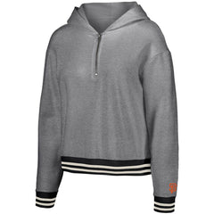 San Francisco Giants Lusso Women's Magnolia Tri-Blend Quarter-Zip Hoodie - Gray Hoodies