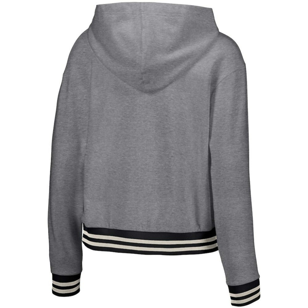 San Diego Padres Lusso Women's Magnolia Tri-Blend Quarter-Zip Hoodie - Gray Hoodies