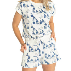 Los Angeles Dodgers Lusso Women's Marge Shorts - White Shorts