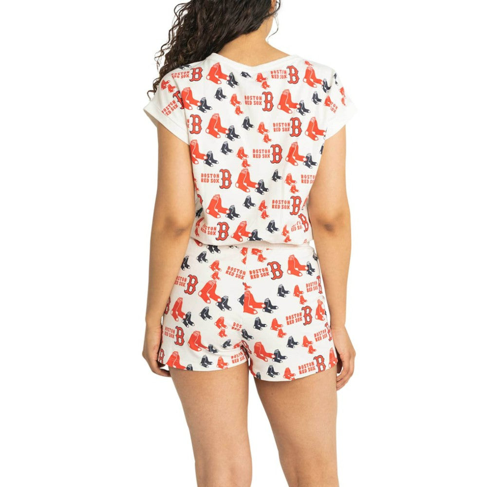 Boston Red Sox Lusso Women's Marge Shorts - White Shorts