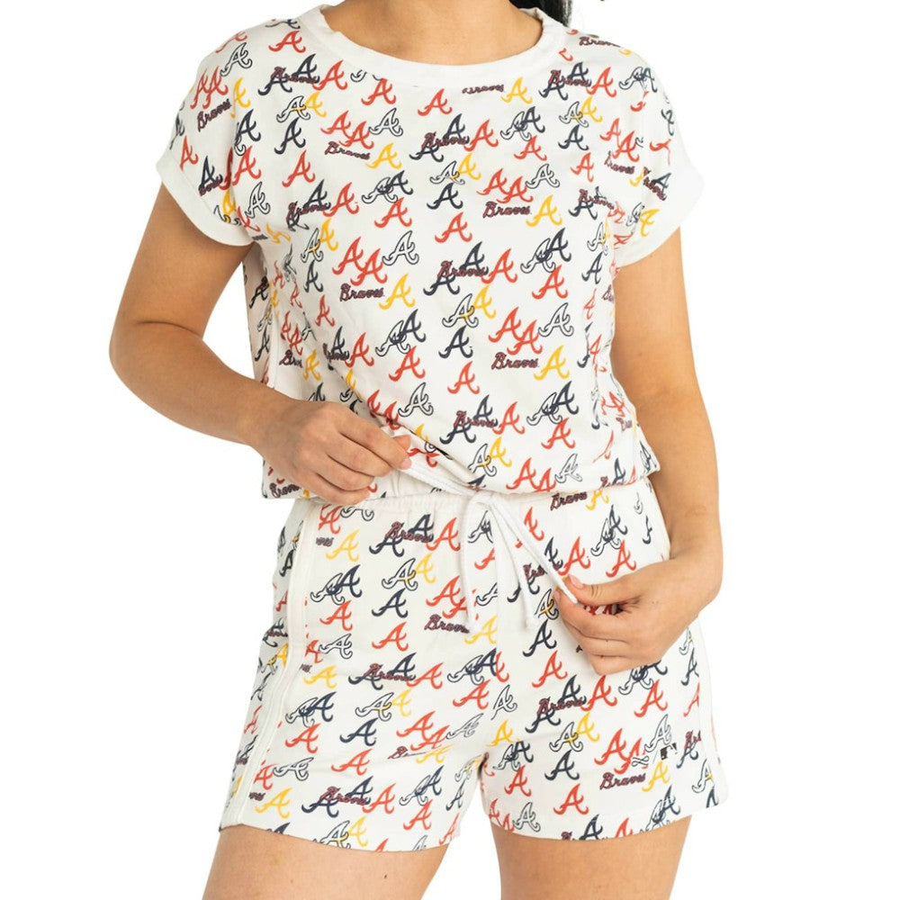 Atlanta Braves Lusso Women's Marge Shorts - White Shorts
