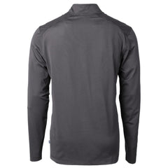 Baltimore Orioles Cutter & Buck Virtue Eco Pique Micro Stripe Recycled Quarter-Zip Pullover Top - Black/Gray Pullover