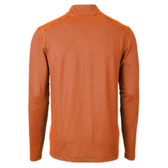 Detroit Tigers Cutter & Buck Virtue Eco Pique Micro Stripe Recycled Quarter-Zip Pullover Top - Orange/Navy Pullover