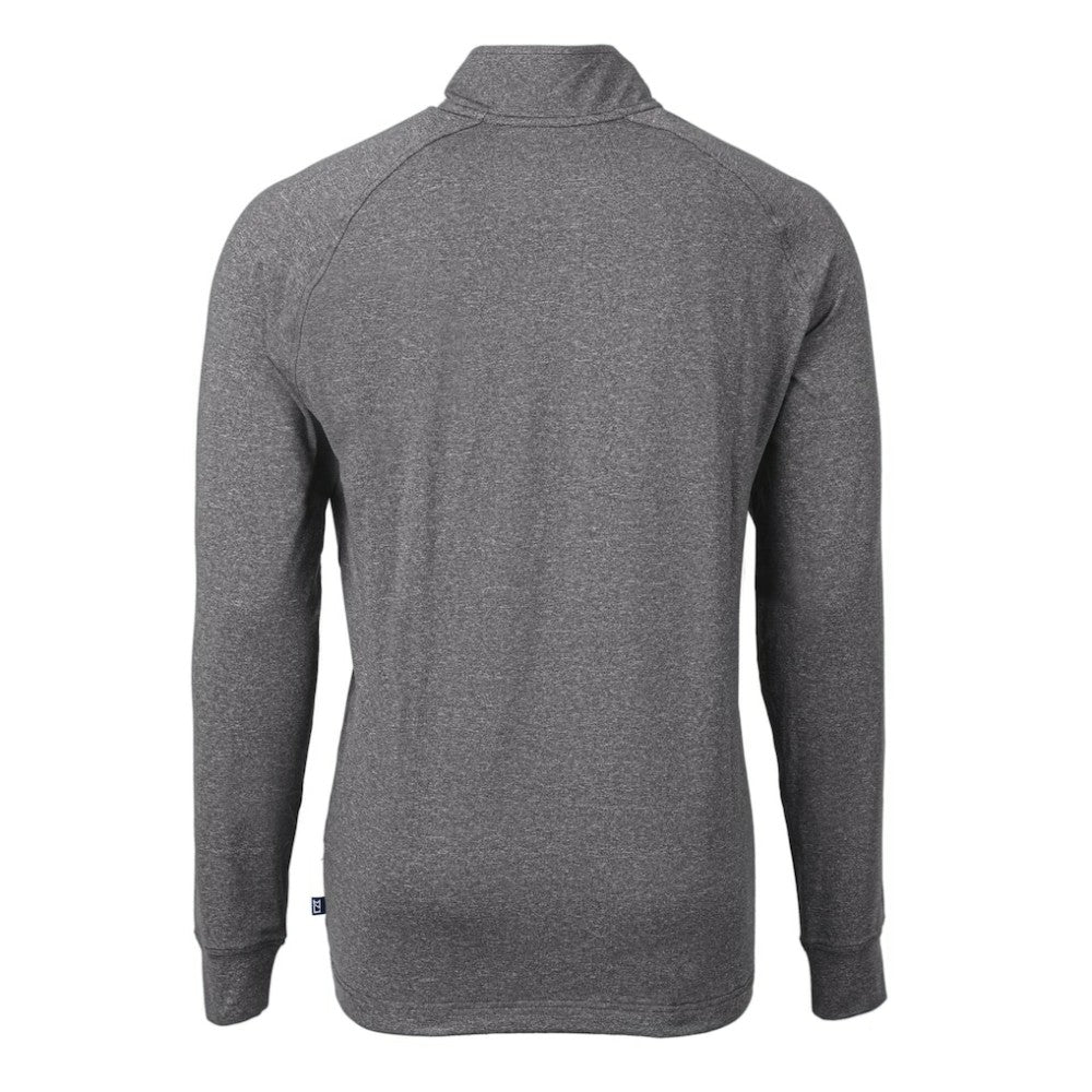 Baltimore Orioles Cutter & Buck Adapt Eco Knit Stretch Recycled Quarter-Zip Pullover Top - Heather Black Pullover