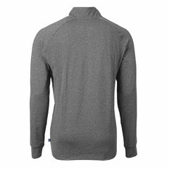 Cincinnati Reds Cutter & Buck Adapt Eco Knit Stretch Recycled Quarter-Zip Pullover Top - Heather Black Pullover
