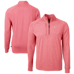 Cincinnati Reds Cutter & Buck Adapt Eco Knit Stretch Recycled Quarter-Zip Pullover Top - Heather Red Pullover
