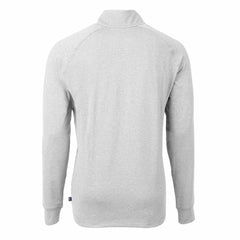 Milwaukee Brewers Cutter & Buck Adapt Eco Knit Stretch Recycled Quarter-Zip Pullover Top - Heather Gray Pullover