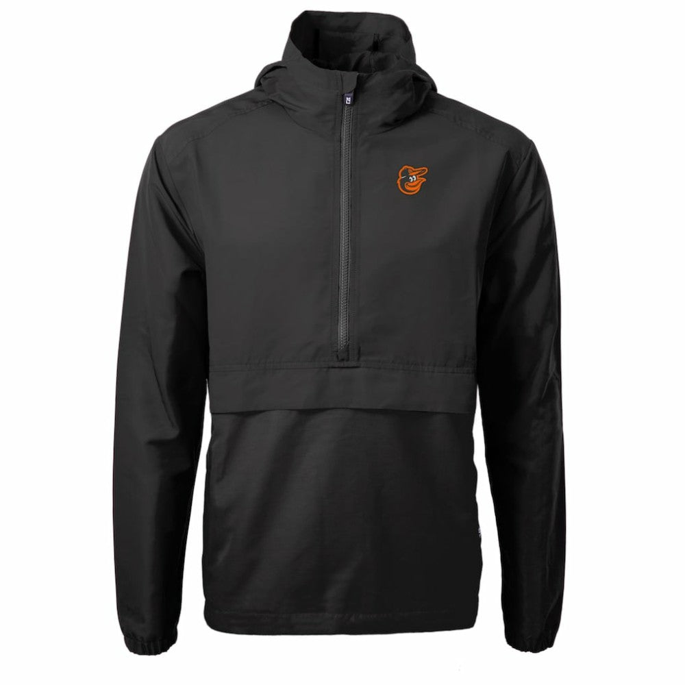 Baltimore Orioles Cutter & Buck Charter Eco Recycled Half-Zip Anorak Jacket - Black Jackets
