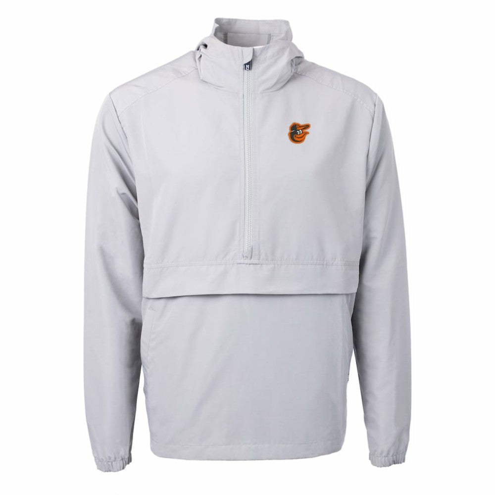 Baltimore Orioles Cutter & Buck Charter Eco Recycled Half-Zip Anorak Jacket - Gray Jackets