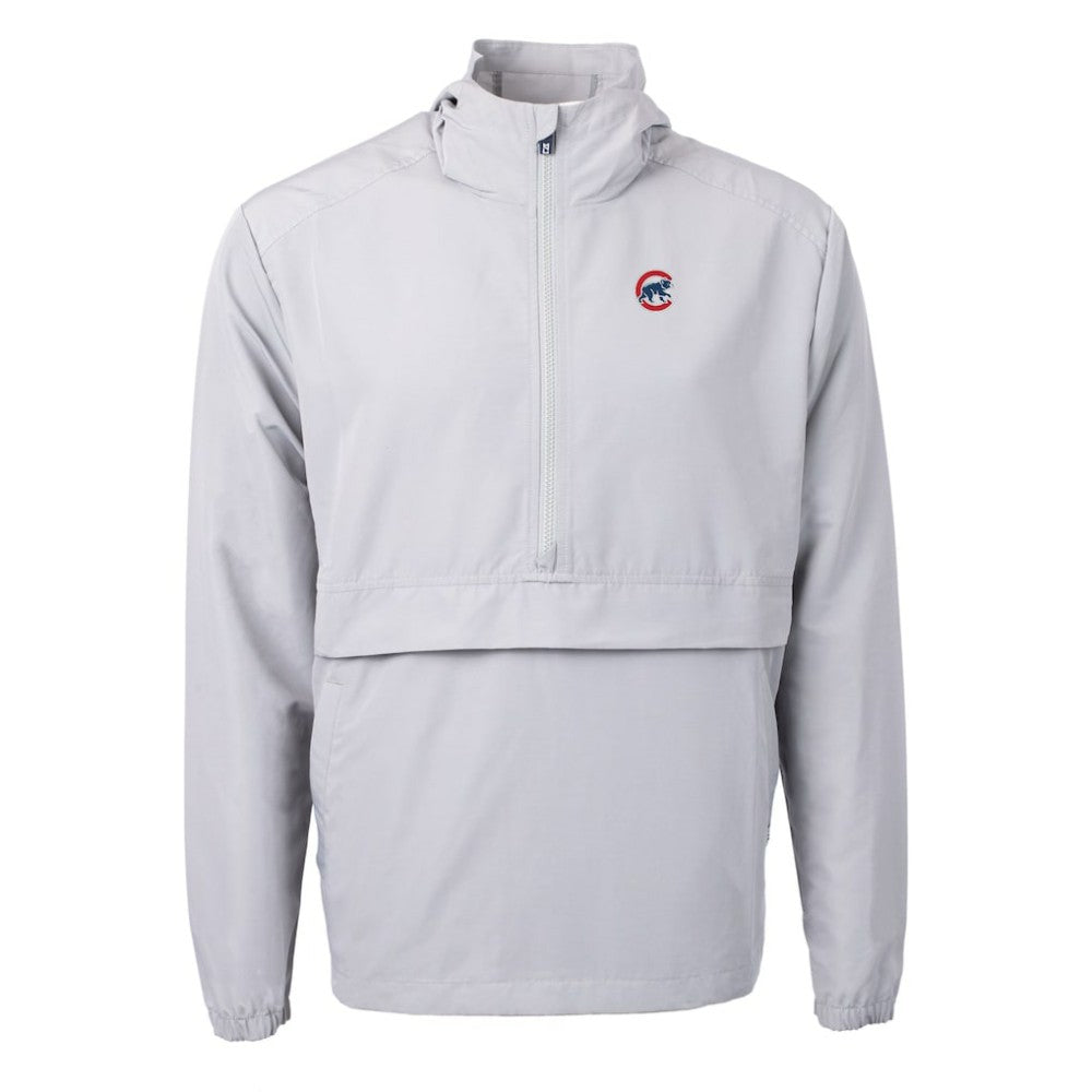 Chicago Cubs Cutter & Buck Charter Eco Recycled Half-Zip Anorak Jacket - Gray Jackets
