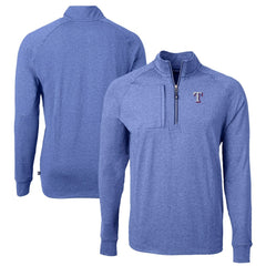 Texas Rangers Cutter & Buck Adapt Eco Knit Stretch Recycled Quarter-Zip Pullover Top - Heather Royal Pullover