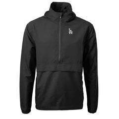 Los Angeles Dodgers Cutter & Buck Charter Eco Recycled Half-Zip Anorak Jacket - Black Jackets