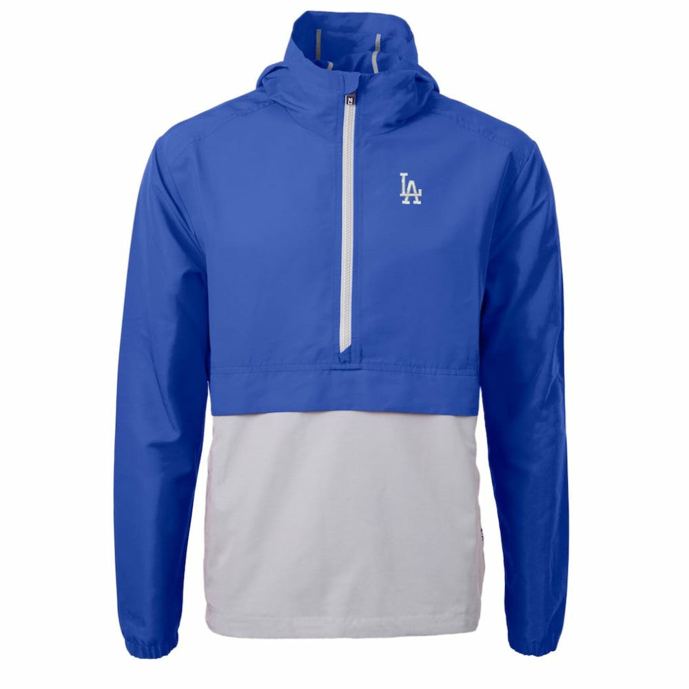 Los Angeles Dodgers Cutter & Buck Charter Eco Recycled Half-Zip Anorak Jacket - Royal/Gray Jackets