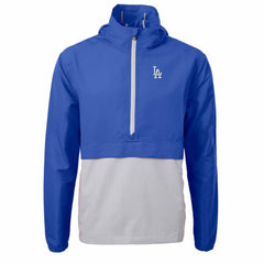 Los Angeles Dodgers Cutter & Buck Charter Eco Recycled Half-Zip Anorak Jacket - Royal/Gray Jackets