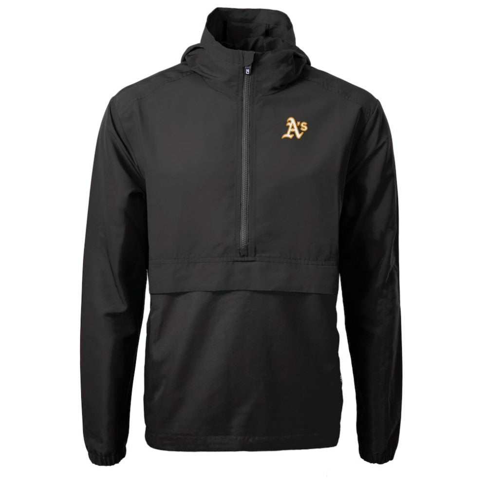 Athletics Cutter & Buck Charter Eco Recycled Half-Zip Anorak Jacket - Black Jackets