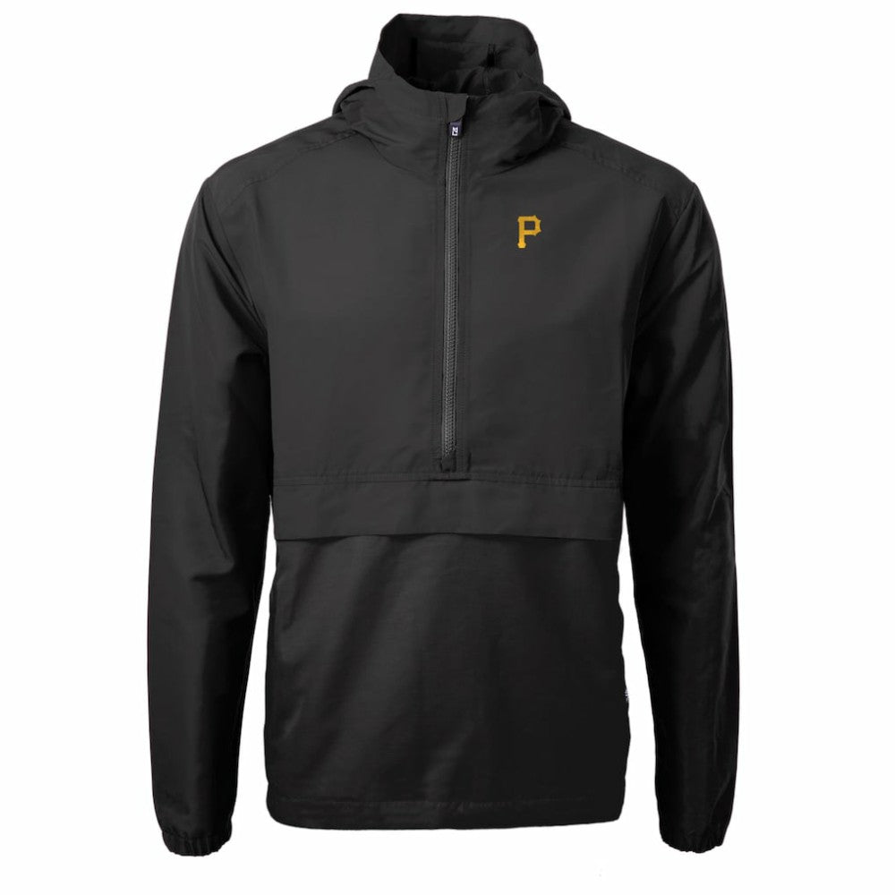 Pittsburgh Pirates Cutter & Buck Charter Eco Recycled Half-Zip Anorak Jacket - Black Jackets