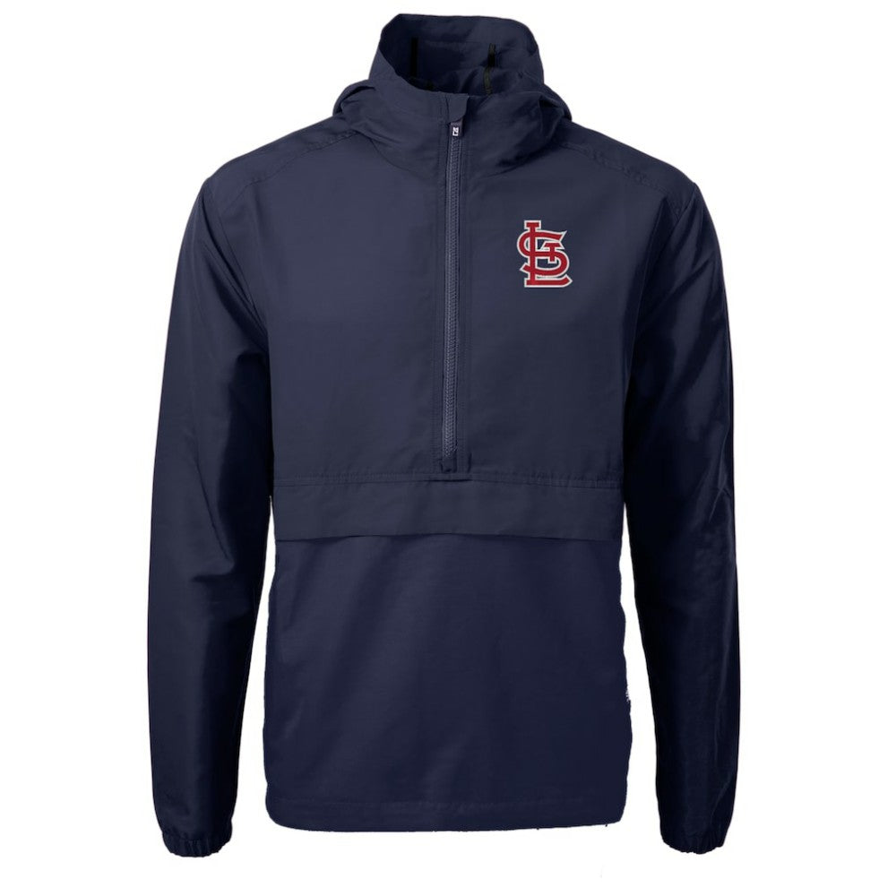 St. Louis Cardinals Cutter & Buck Charter Eco Recycled Half-Zip Anorak Jacket - Navy Jackets