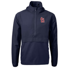 St. Louis Cardinals Cutter & Buck Charter Eco Recycled Half-Zip Anorak Jacket - Navy Jackets
