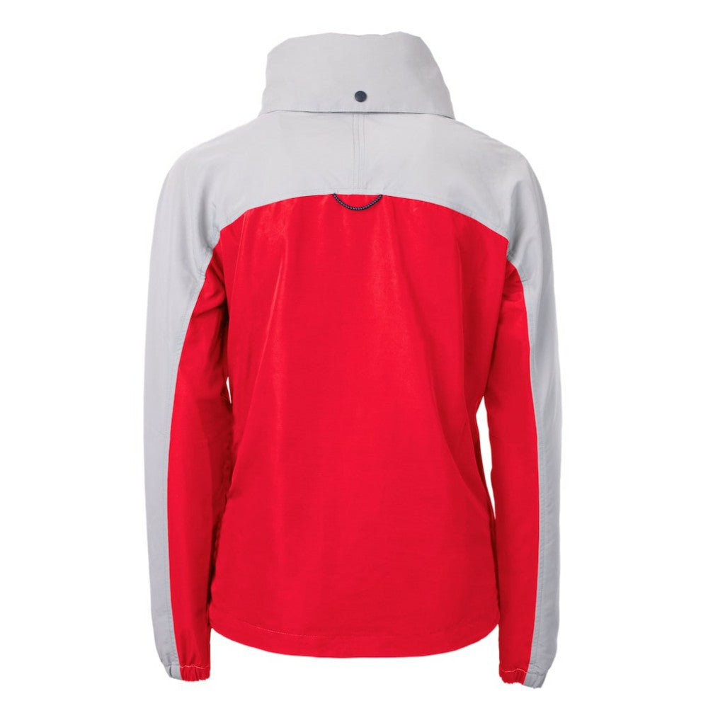 Atlanta Braves Cutter & Buck Women's Charter Eco Recycled Anorak Jacket - Red/Gray Jackets