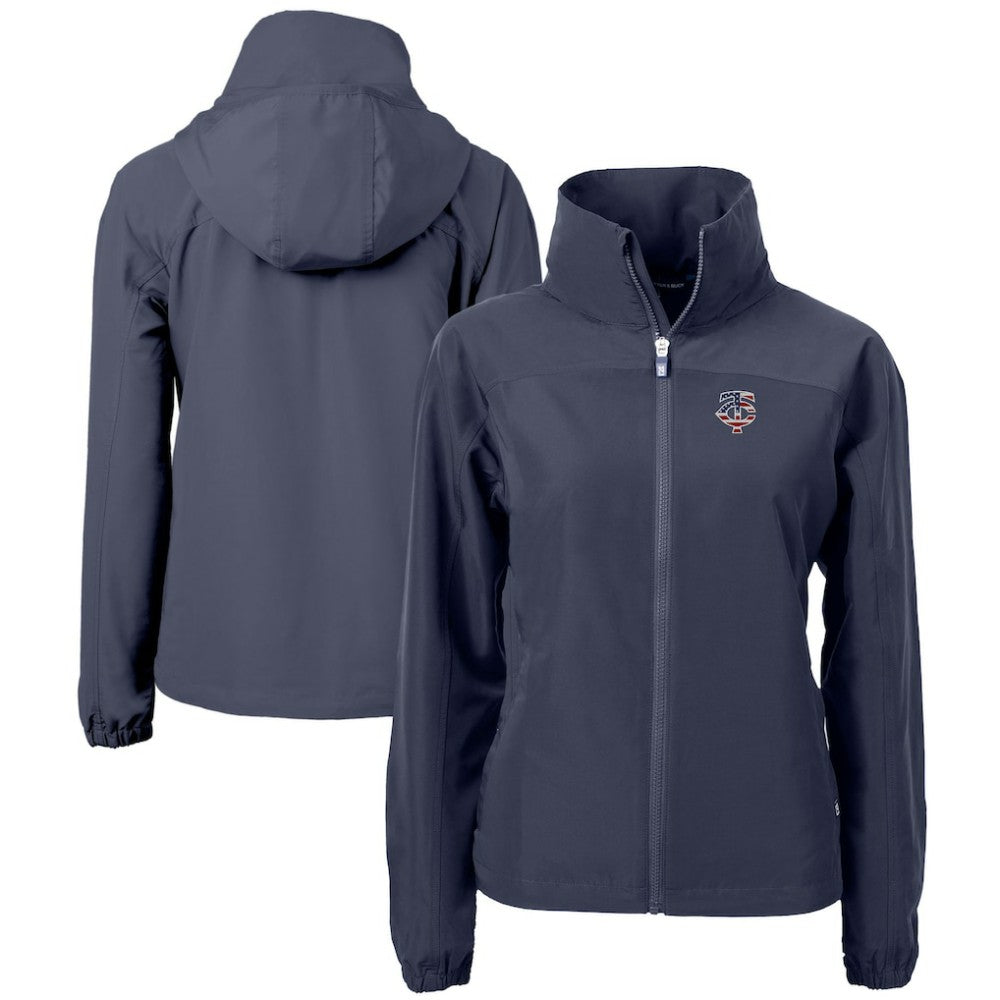 Minnesota Twins Cutter & Buck Women's Charter Eco Recycled Full-Zip Jacket - Navy Jackets