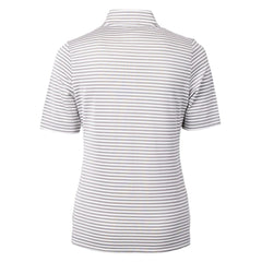 Pittsburgh Pirates Cutter & Buck Women's Virtue Eco Pique Stripe Top - Gray Tops